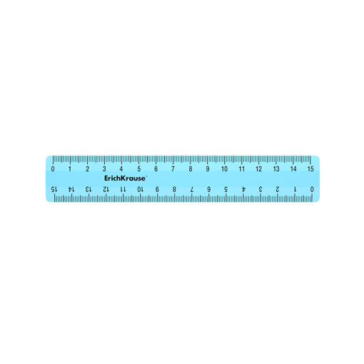 Picture of ERICHKRAUSE PLASTIC RULER 15CM BLUE